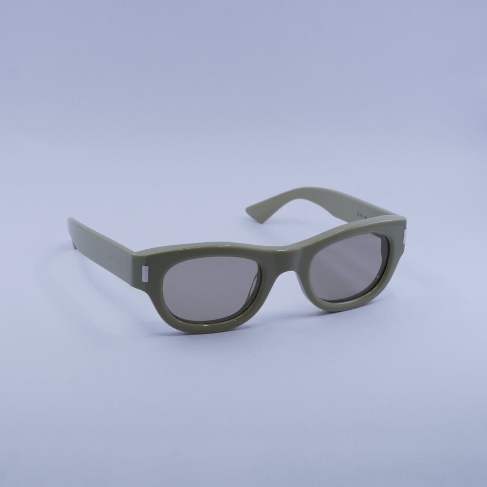 Saint Laurent SL761 003 Sunglasses Green Square Frame, Grey Lenses